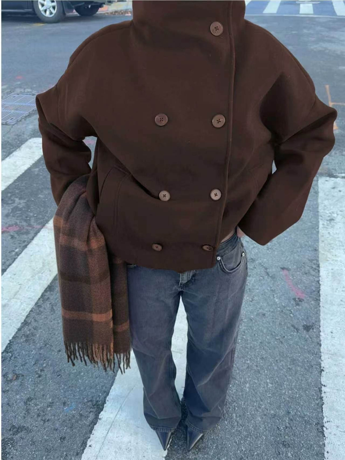 Double-Breasted Wool Peacoat