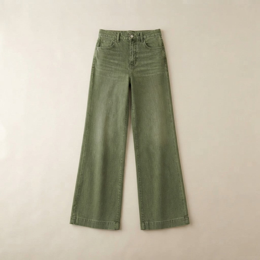Vintage High-Waisted Wide-Leg Jeans