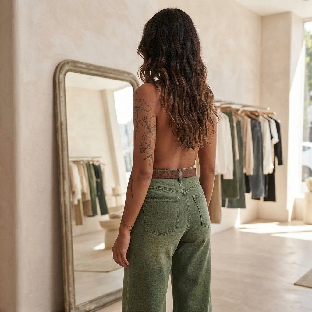 Vintage High-Waisted Wide-Leg Jeans